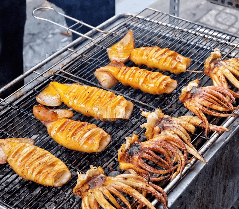 cách chế biến mực 1 nắng nướng