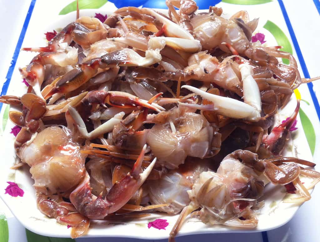 cách làm ghẹ sữa rang muối