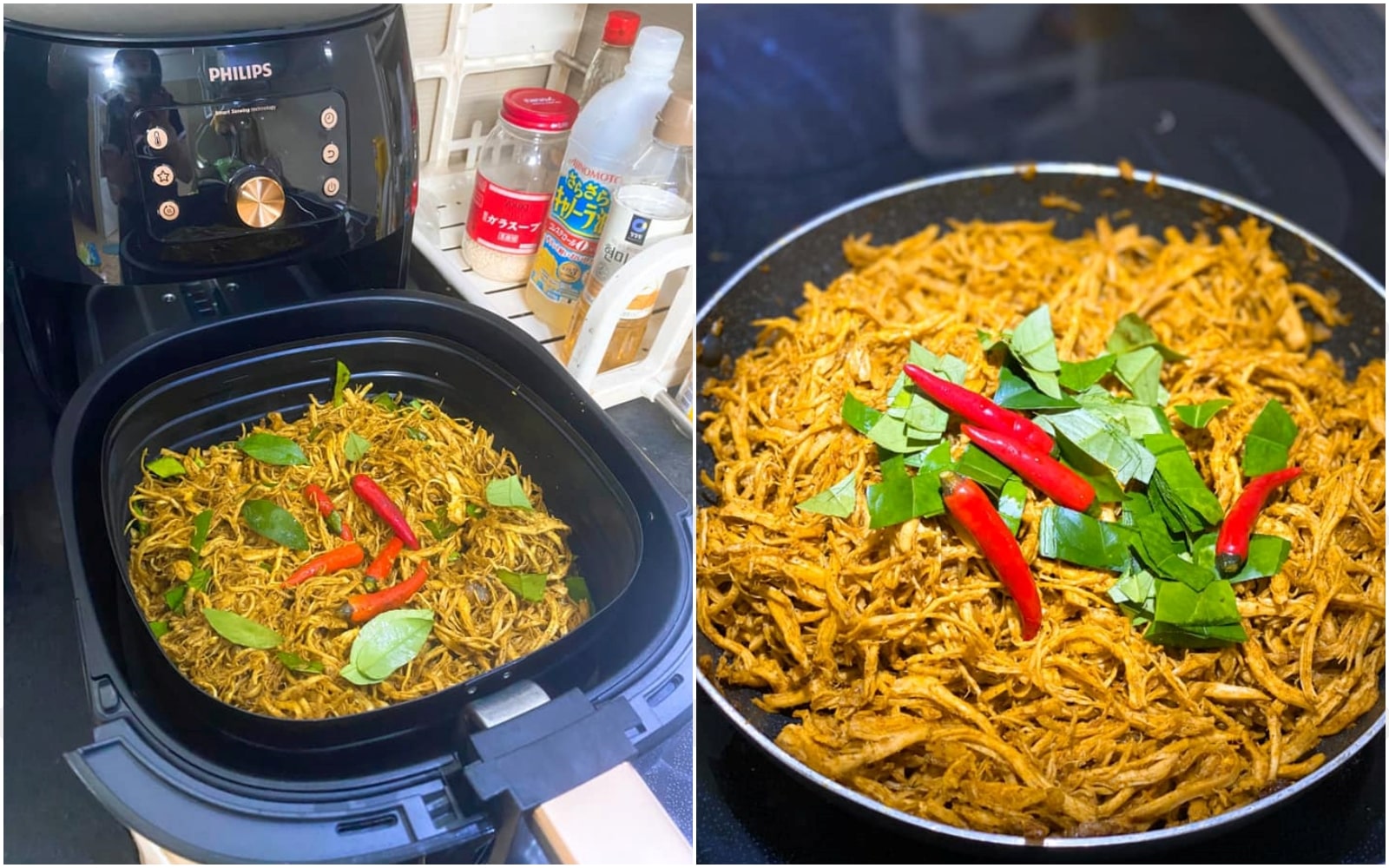 Cách làm khô gà lá chanh bằng nồi chiên không dầu