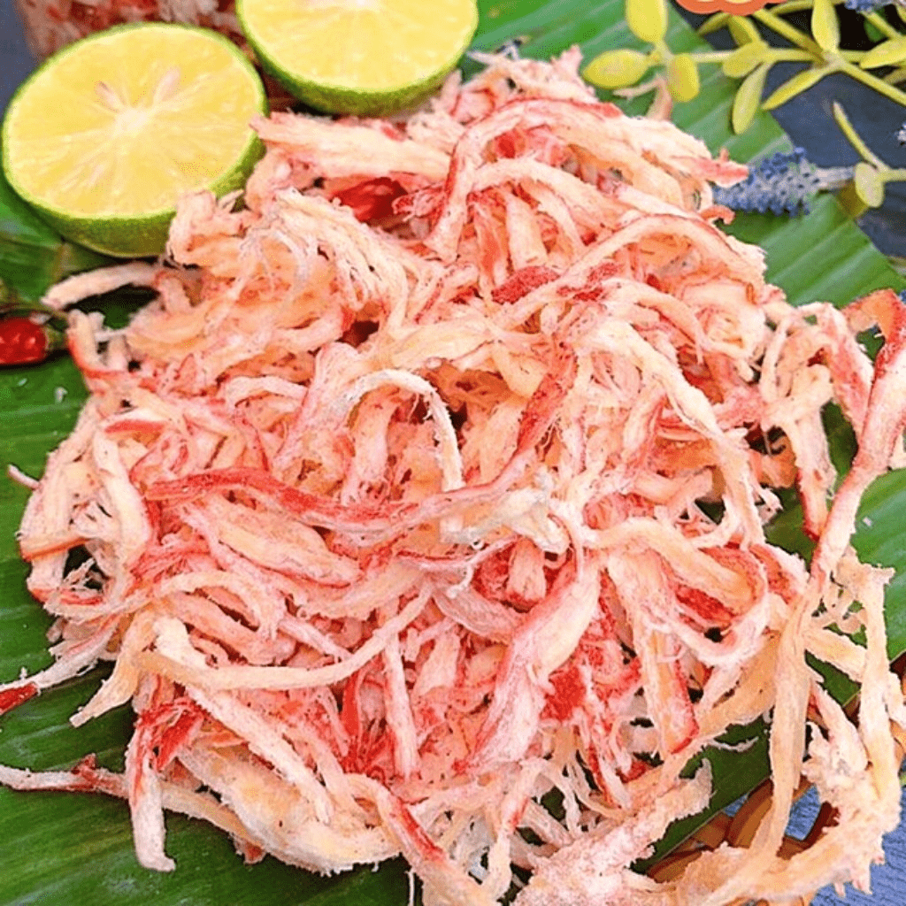 Cách làm mực xé sợi hấp nước dừa