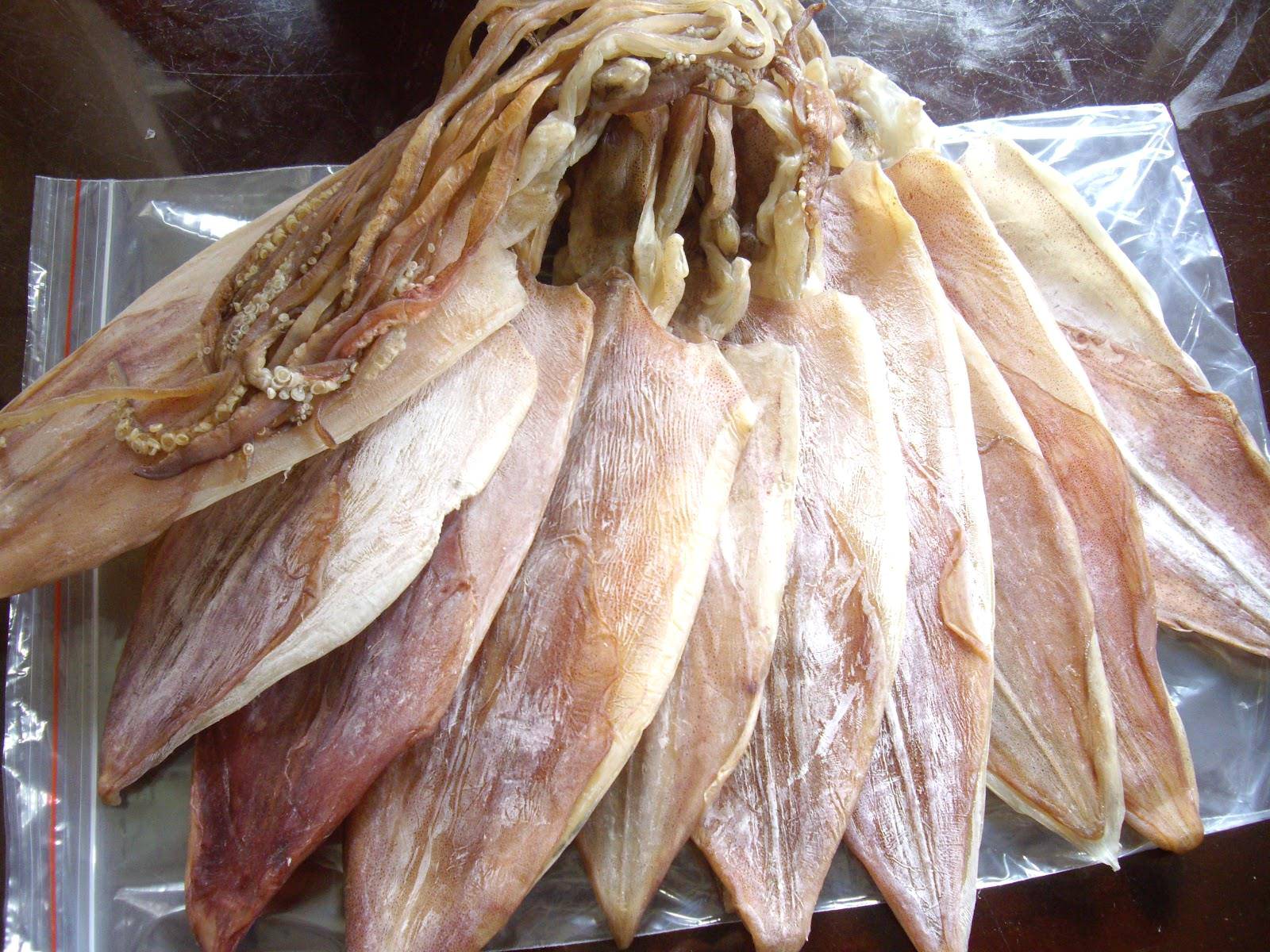 Mực xé sợi Cách chọn mực xé sợi hấp