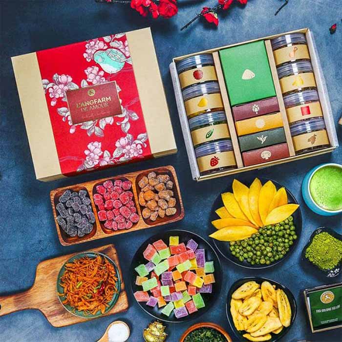 giỏ quà mứt tết Giỏ Quà Bánh Mứt Tết