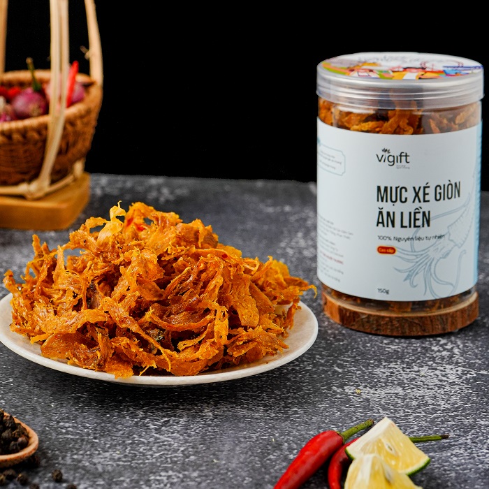 Mực Xé Giòn Ăn Liền - Vigift
