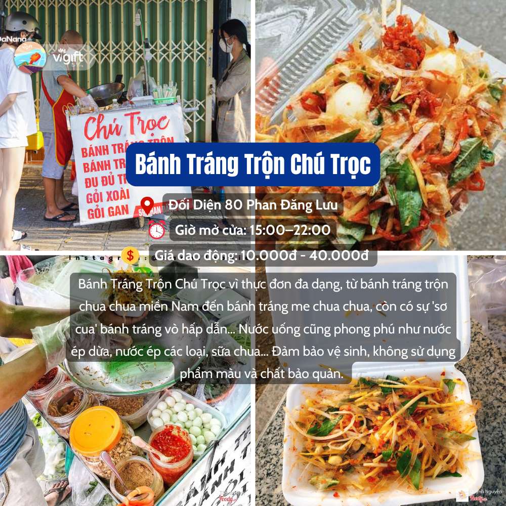 Bánh Tráng Trộn Chú Trọc- Quán Bánh Tráng Trộn Đà Nẵng Bánh tráng trộn chú trọc- Quán Bánh Tráng Trộn Đà Nẵng