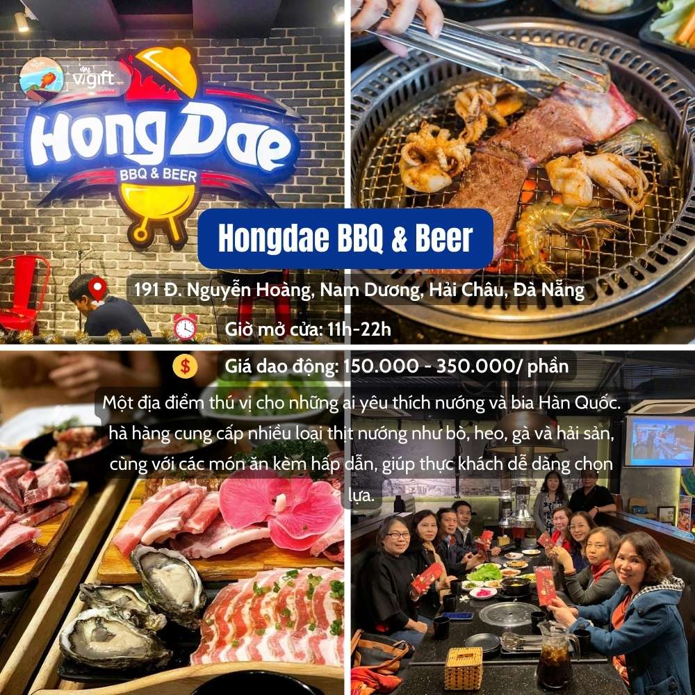 Nhà hàng Hàn Quốc ở Đà Nẵng - Hongdae BBQ & Beer 